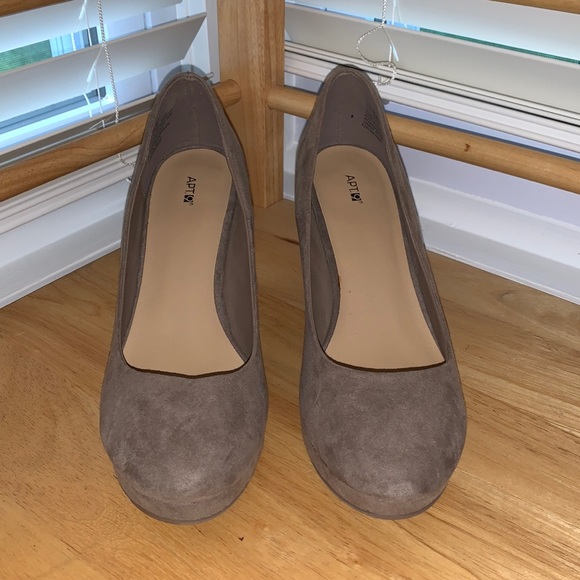 Apt. 9 Shoes - APT.9 Taupe Closed-toed Wedges